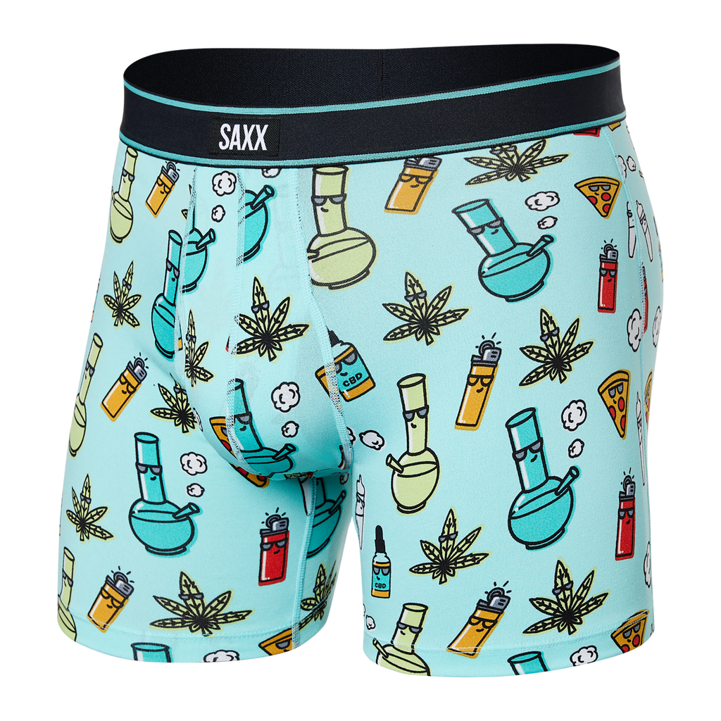 Saxx Underwear Daytripper 1 Pack Boxer Briefs Best Buds - Aqua Splash ...