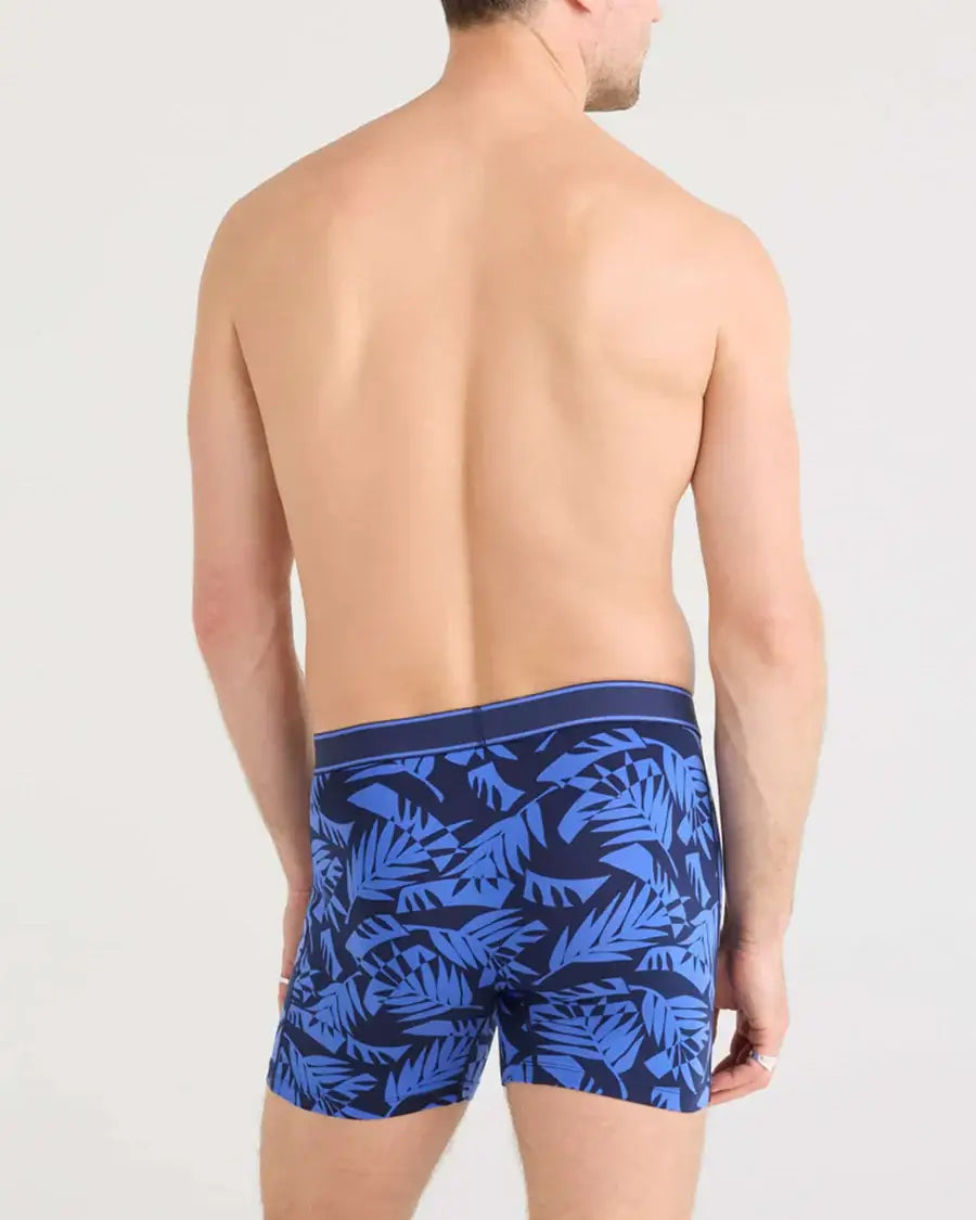 Saxx Comfort Stretch Daytripper 1 Pack Boxer Briefs, Palm Frond-Maritime