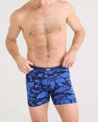 Saxx Comfort Stretch Daytripper 1 Pack Boxer Briefs, Palm Frond-Maritime