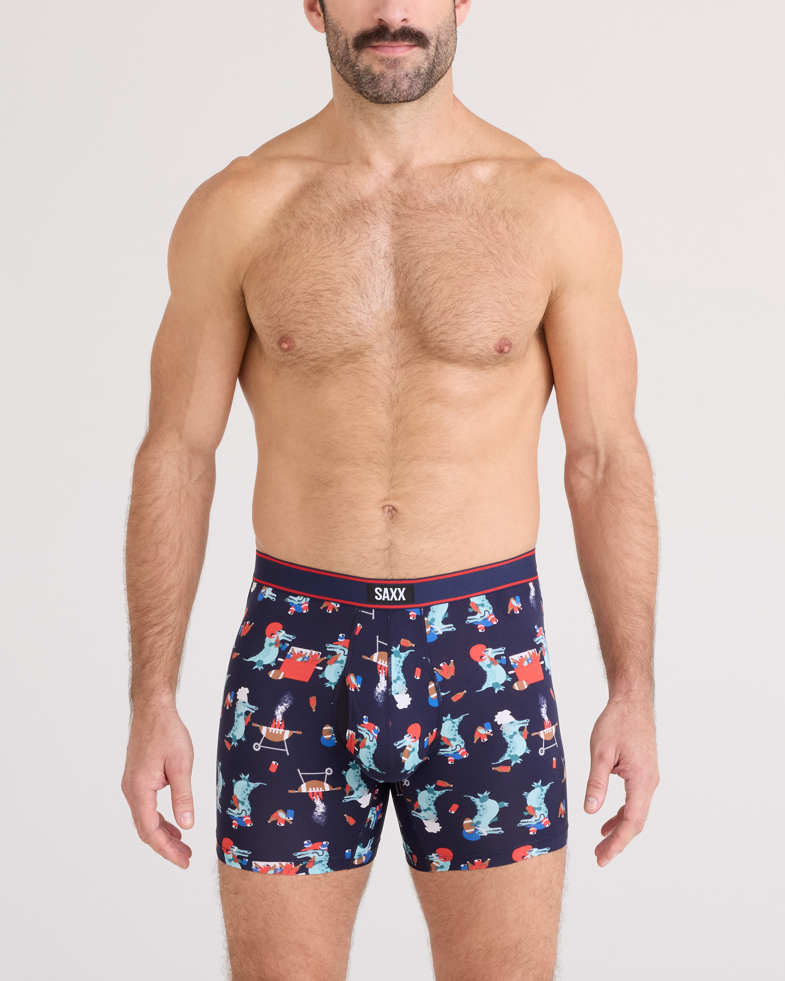 Saxx Comfort Stretch Daytripper 1 Pack Boxer Briefs, Tailgator BBQ