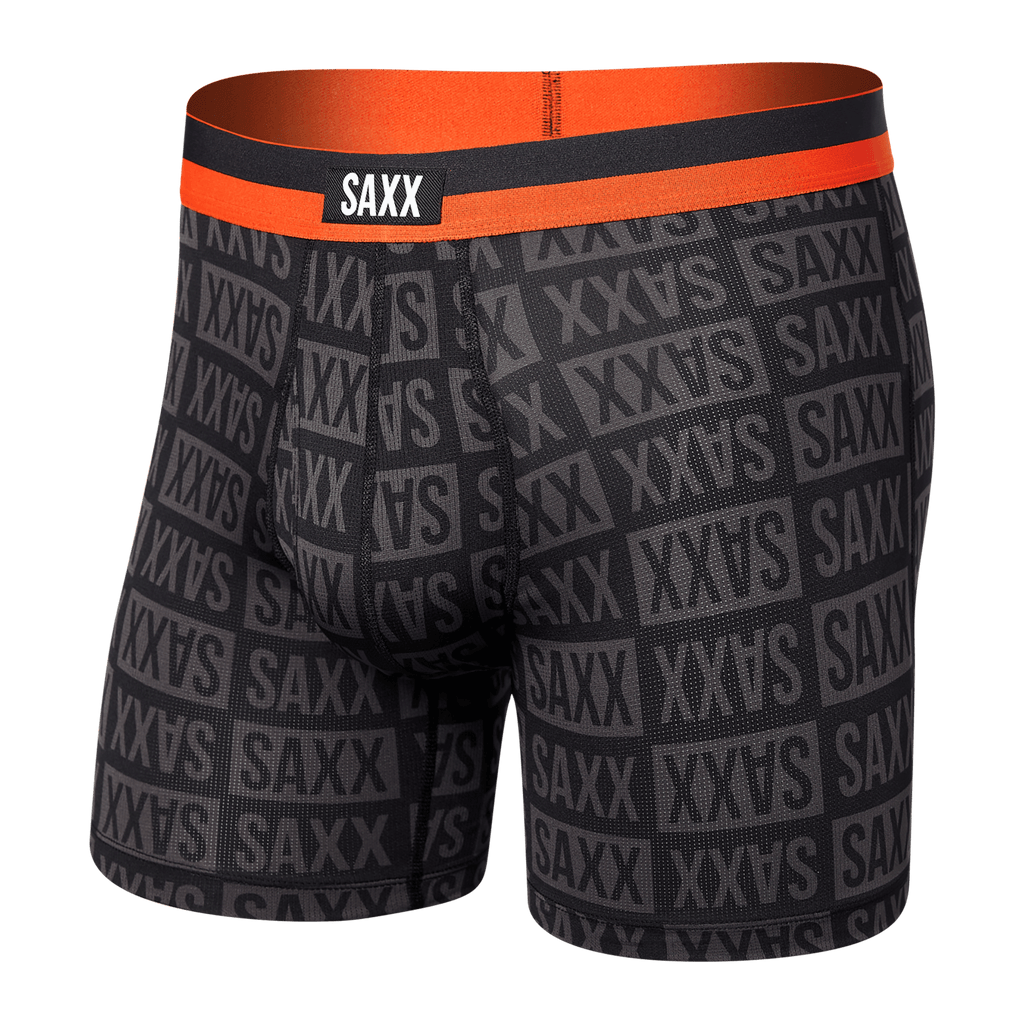 Saxx Underwear Sports Mesh 1 Pack Boxer Briefs Checkerboard Trunks
