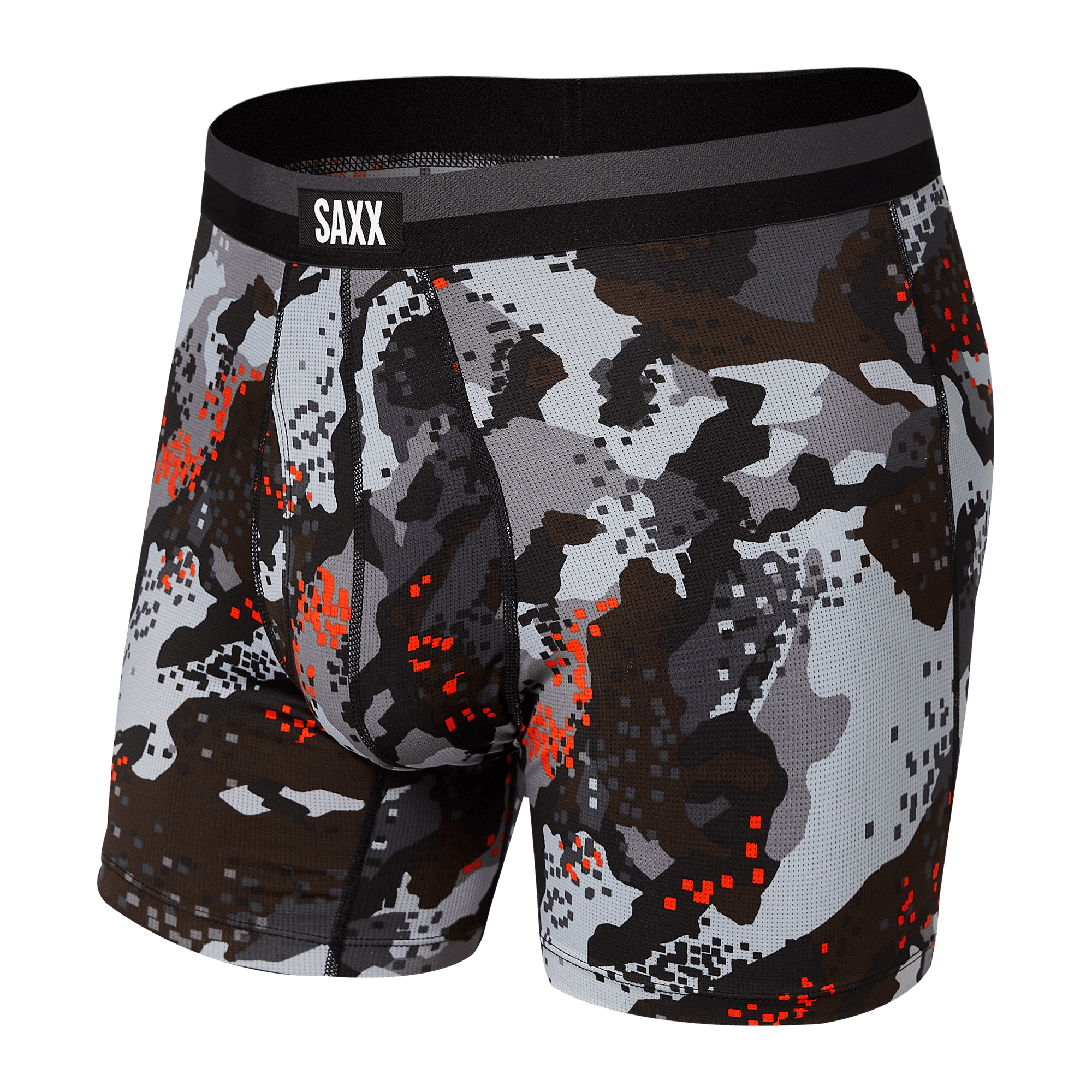 Saxx Underwear Sports Mesh 1 Pack Boxer Briefs - Digi Quake