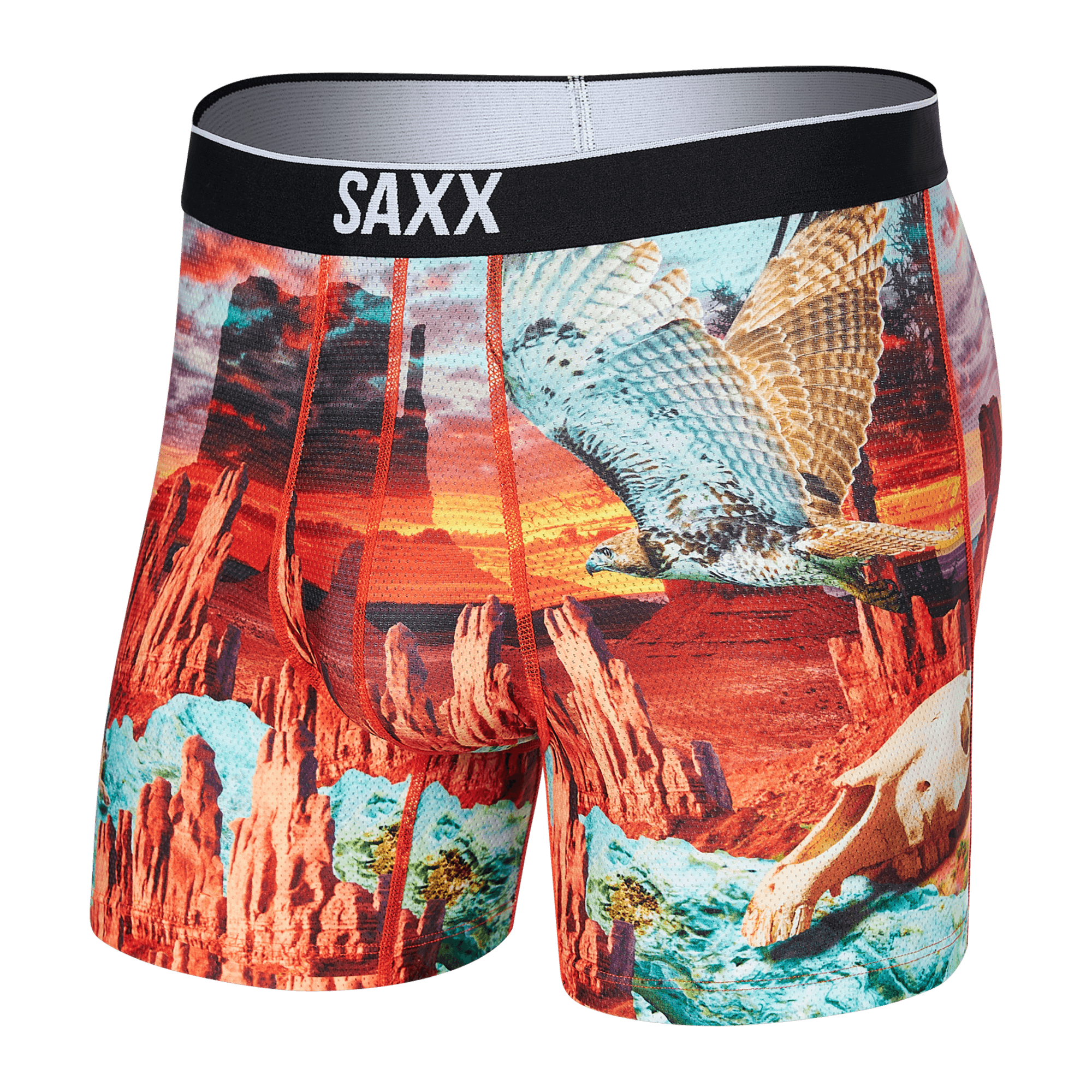 Saxx Underwear Volt Breathable Mesh Men's Boxer Briefs - Monument Valley