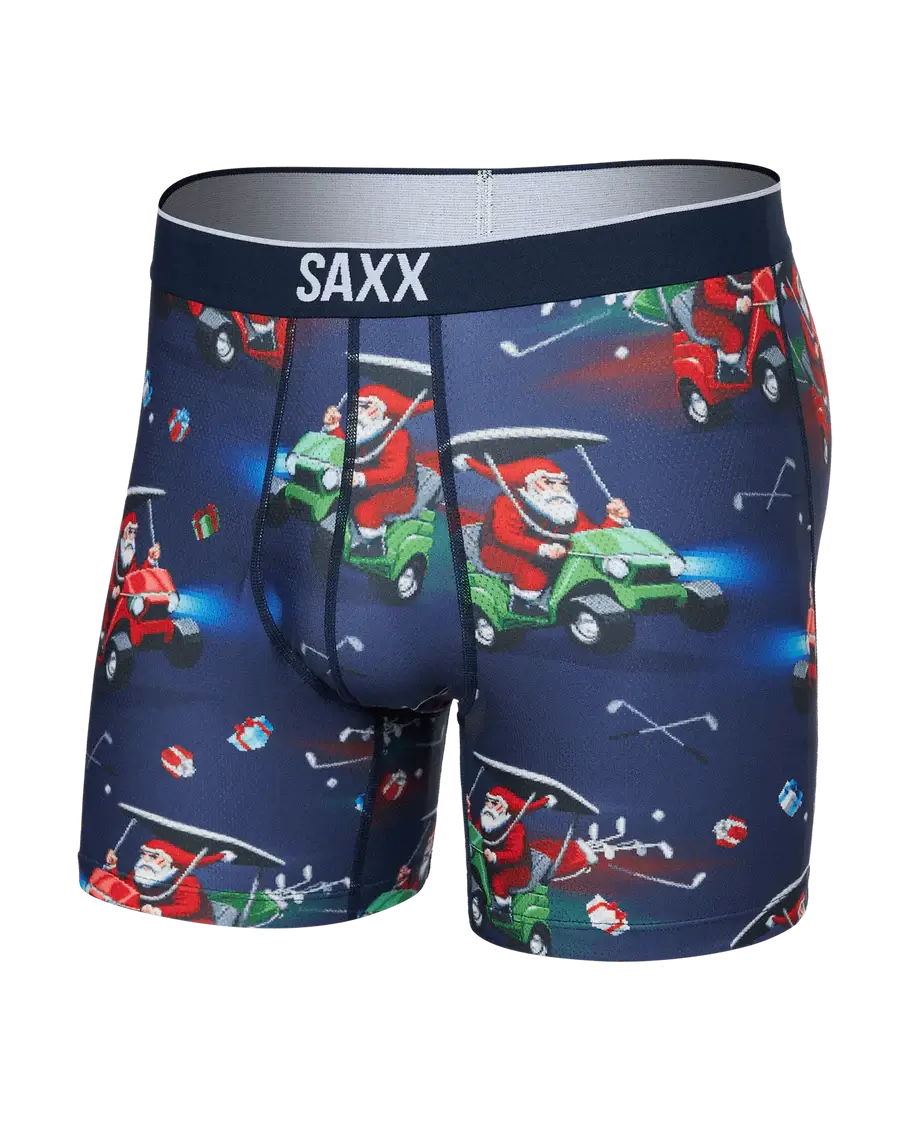 Saxx Underwear Volt Breathable Mesh Boxer Briefs - Open Sleigh-Navy