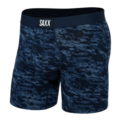 Saxx Ultra Super Soft 1 Pack Boxer Briefs - Basin Camo Navy