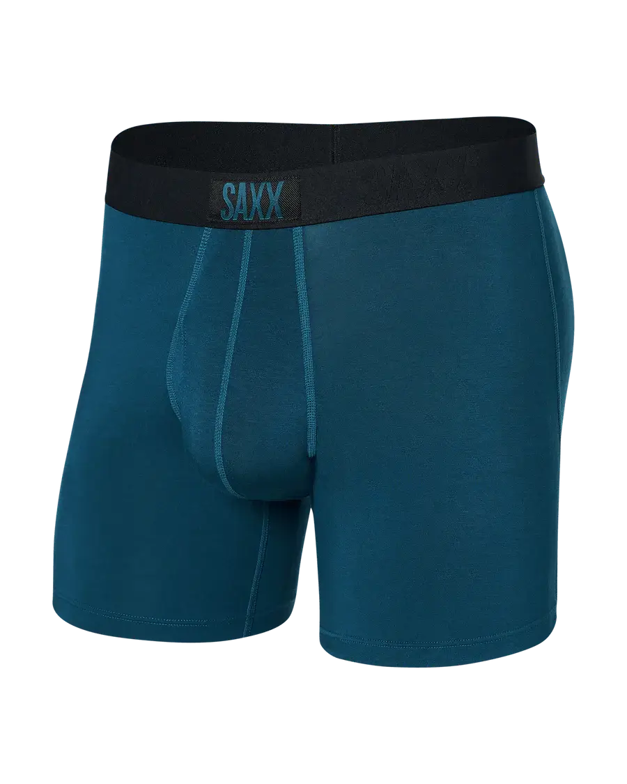 Saxx Ultra Super Soft 1 Pack Boxer Briefs - Deep Ocean Navy
