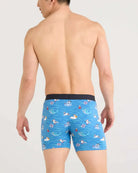 Saxx Ultra Super Soft Comfort Blend Boxer Briefs - Seas The Day-Lake Blue