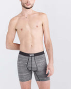 Saxx Ultra Super Soft 1 Pack Boxer Briefs - Spacedye Heather- Grey