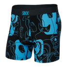 Saxx Ultra Super Soft Comfort Blend Boxer Briefs - What to Play, Black
