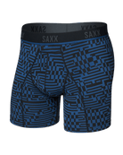 Saxx Kinetic Light Compression Mesh Boxer Briefs - Maze Camo, Navy Dawn