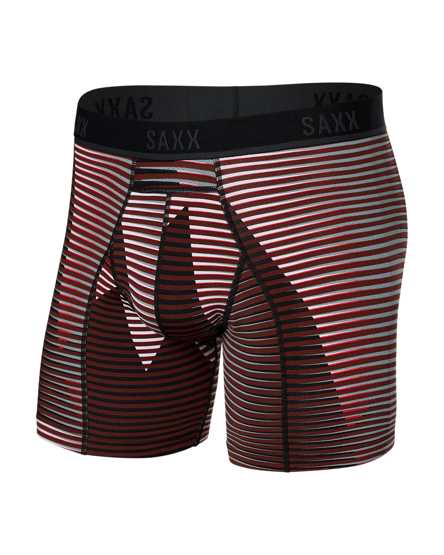 Saxx Kinetic Light Compression Mesh Boxer Briefs - Optic Mountain- Dark Brick