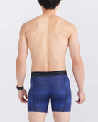 Saxx Kinetic Light-Compression Mesh High Performance Boxer Brief 5" - Variegated Stripe- Blue