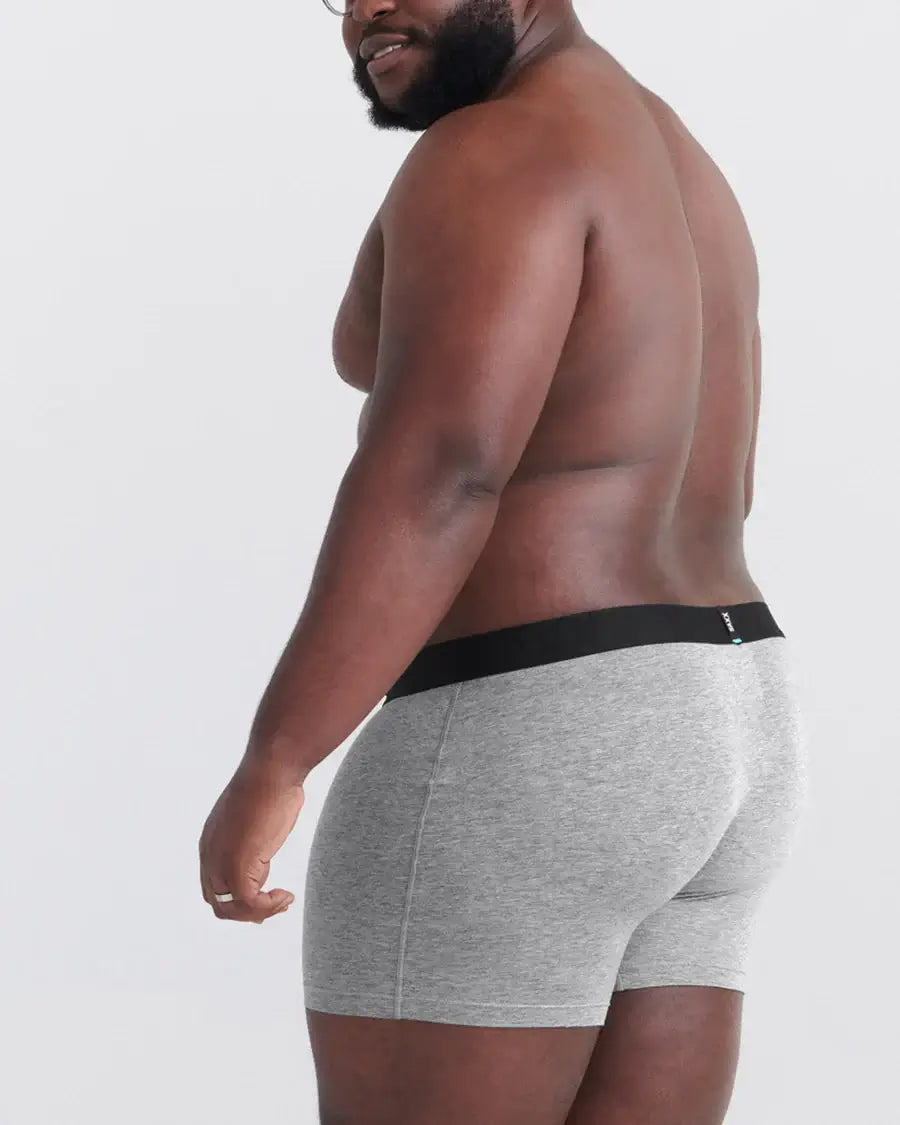 Saxx DropTemp® Cooling Cotton Boxer Brief 5" - Dark Grey Heather