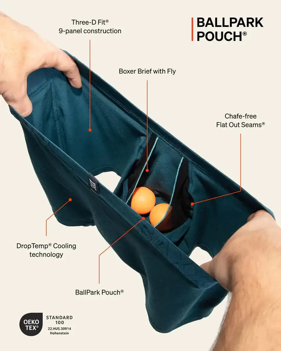 Saxx Underwear Vibe Xtra (3 Pack) Soft Comfort Boxer Brief 6" - Black/Grey/Navy