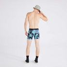 Saxx DropTemp® Cooling Cotton Boxer Brief 5" - Tropical Jungle - Blue