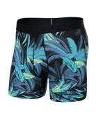 Saxx DropTemp® Cooling Cotton Boxer Brief 5" - Tropical Jungle - Blue