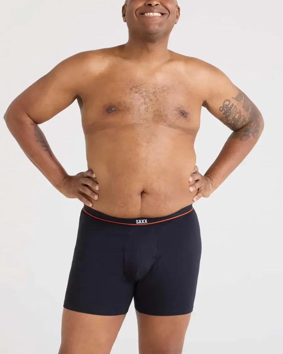 Saxx Non Stop Stretch Cotton 3 Pack Boxer Briefs - Black