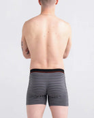 Saxx Underwear Non Stop Stretch Cotton Boxer Briefs - Hiker Stripe, Grey