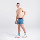 Saxx Underwear Non Stop Stretch Cotton Boxer Briefs - Slate