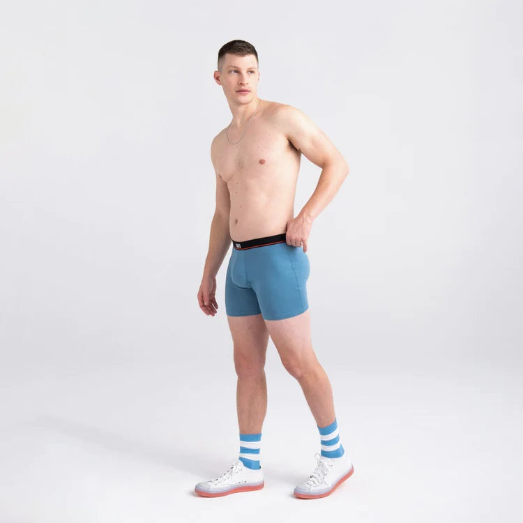 Saxx Underwear Non Stop Stretch Cotton Boxer Briefs - Slate