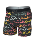 Saxx Underwear Quest Quick Dry Mesh Boxer Brief Fly - Mesa Nightfall-Black