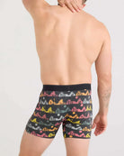 Saxx Underwear Quest Quick Dry Mesh Boxer Brief Fly - Mesa Nightfall-Black