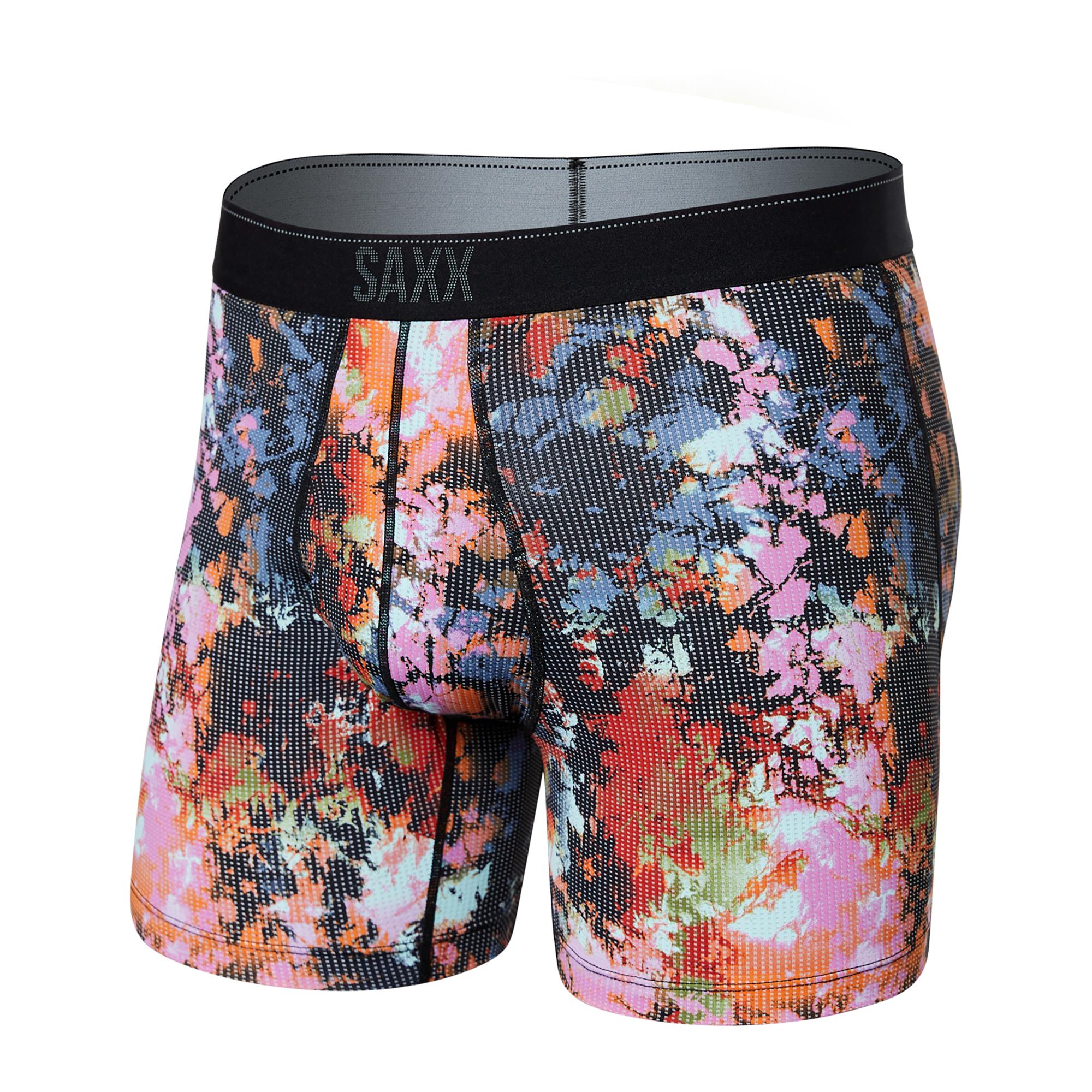 Saxx Quest Qdm Boxer Brief Fly Prismatic Ice Dye Multi