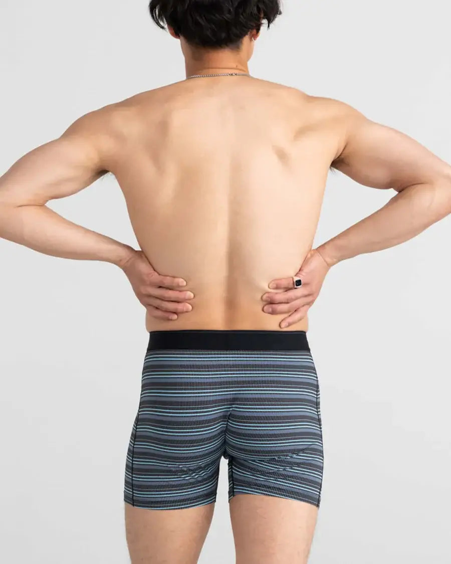 Saxx Quest QDM Boxer Brief Fly 2 Pack - Sunrise Stripe / Black