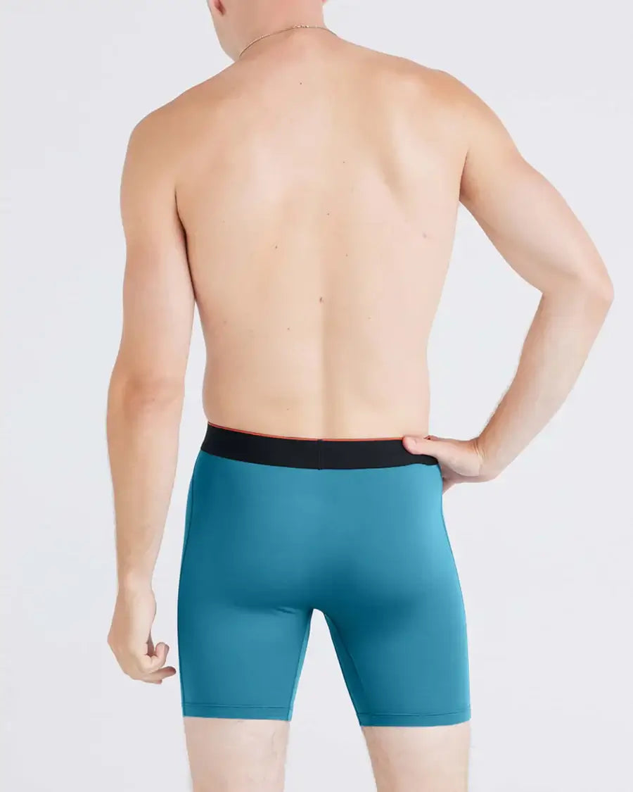 Saxx Underwear - Multi-Sport Performance Boxer Brief 6" - Hydro Blue/Faded Black