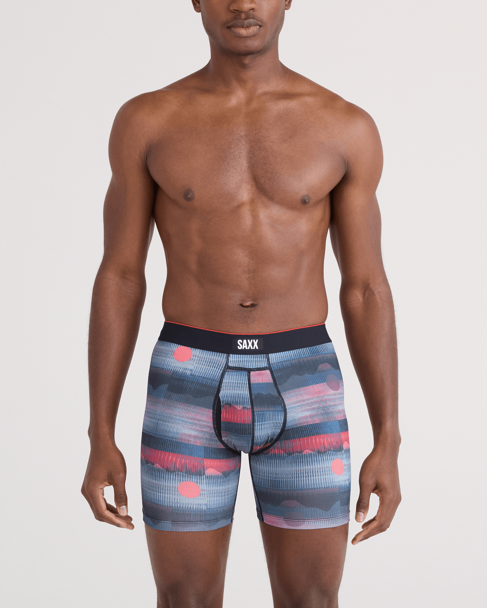 Saxx Multi-Sport Performance Mesh Boxer Brief 6" - Mystery Peaks