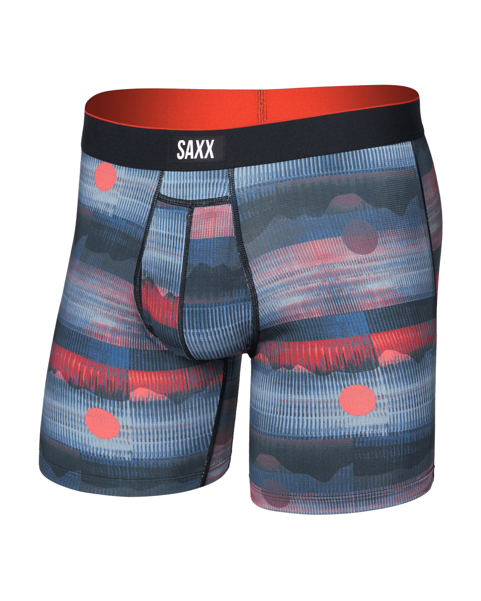 Saxx Multi-Sport Performance Mesh Boxer Brief 6" - Mystery Peaks