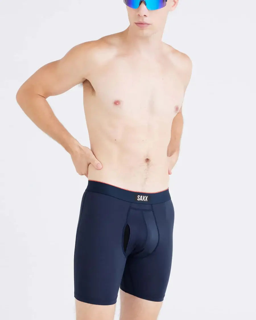 Saxx Multi-Sport Performance Mesh Boxer Brief 6" - Navy