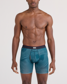 Saxx Multi-Sport Performance Mesh Boxer Brief 6" - Platinum Teal, Camo