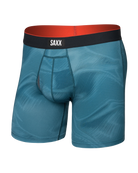 Saxx Multi-Sport Performance Mesh Boxer Brief 6" - Platinum Teal, Camo