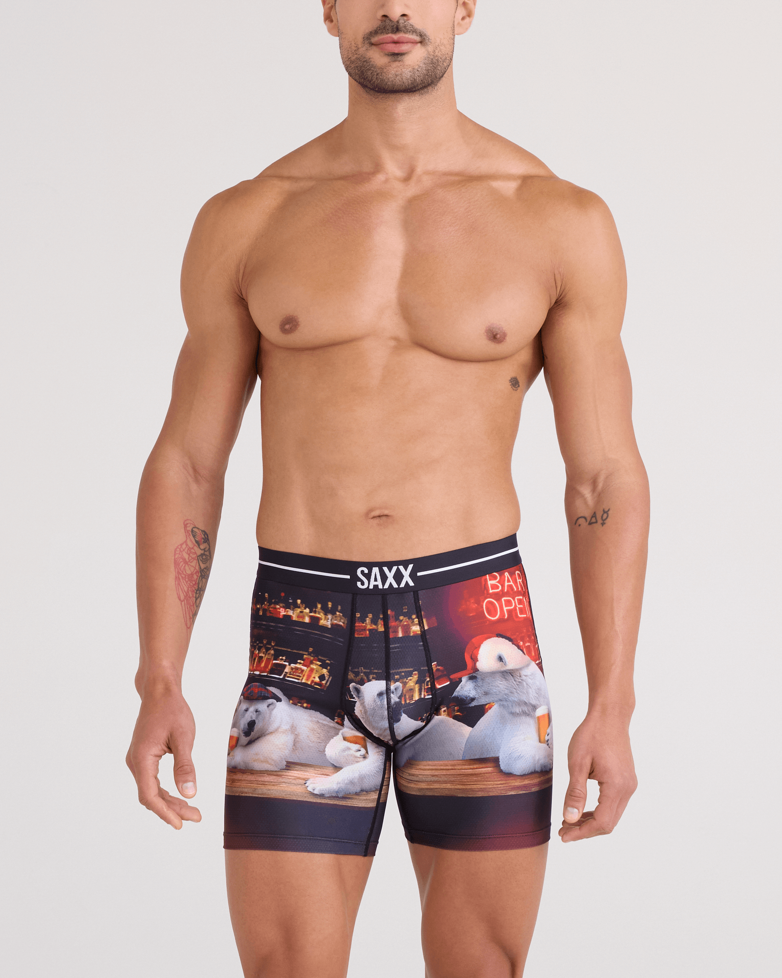 Saxx Underwear Volt Breathable Mesh Boxer Brief 6" - Da Bears-Multi