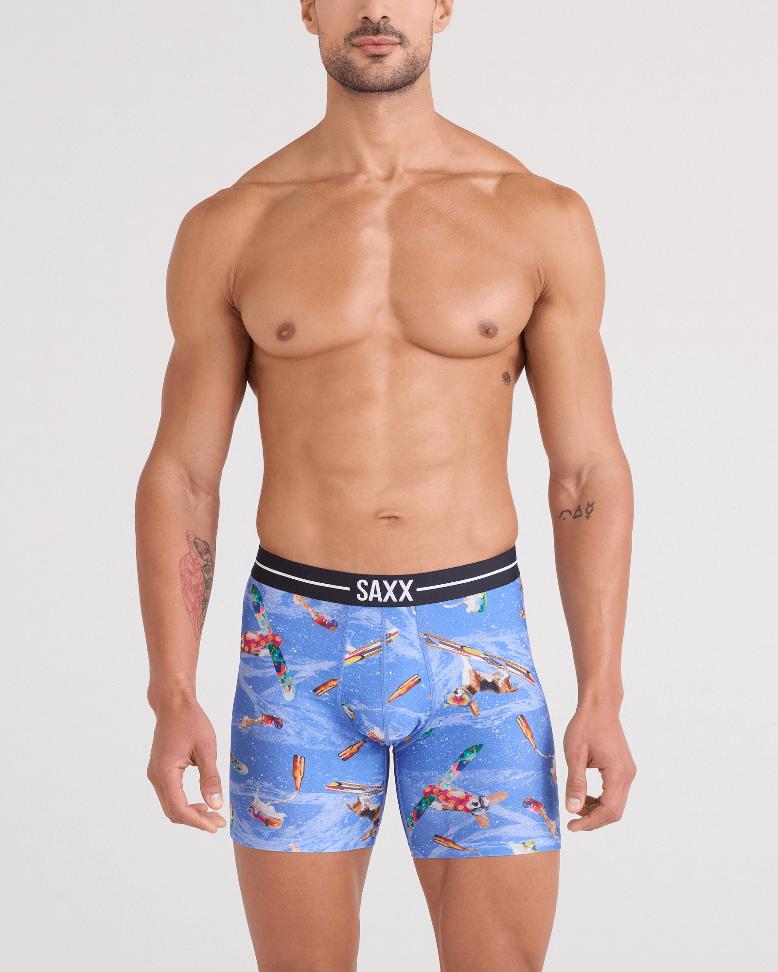 Saxx Underwear Volt Breathable Mesh Boxer Brief 6" - Haute Doggers, Sail Blue