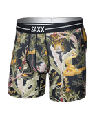 Saxx Underwear Volt Breathable Mesh Boxer Brief 6" - Jungle Juice-Black