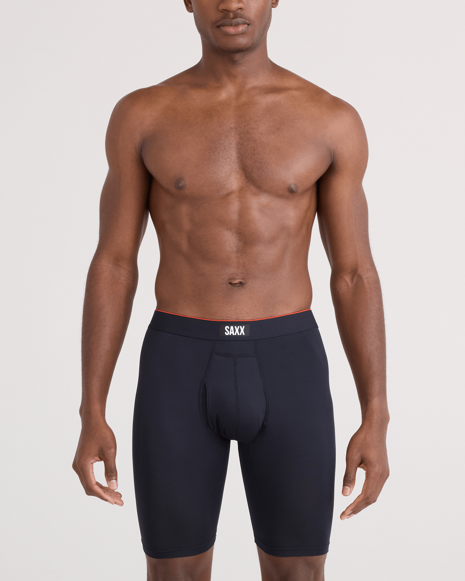 Saxx Multi-Sport Mesh Performance Long Boxer Brief 8" - Black