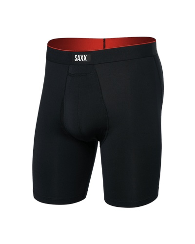 Saxx Multi-Sport Mesh Performance Long Boxer Brief 8" - Black
