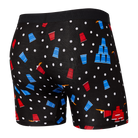 Saxx Underwear Vibe Supersoft 1 Pack Boxer Briefs - Black Beer Champs