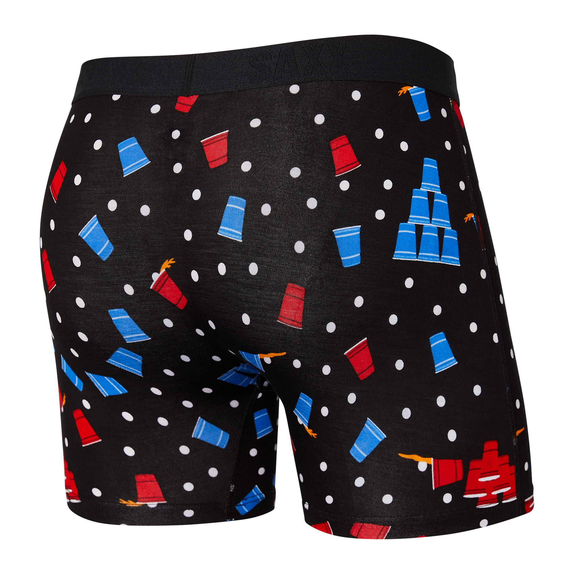 Saxx Underwear Vibe Supersoft 1 Pack Boxer Briefs - Black Beer Champs