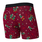 Saxx Underwear Vibe Supersoft 1 Pack Boxer Briefs - Pickled Merlot