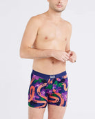 Saxx Vibe Supersoft 1 Pack Boxer Briefs - Year Of The Snake-Blue