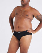 SAXX Ultra Super Soft Men’s Comfort Briefs 3 Pack – Black/Navy/Grey, Classic Ultra 18