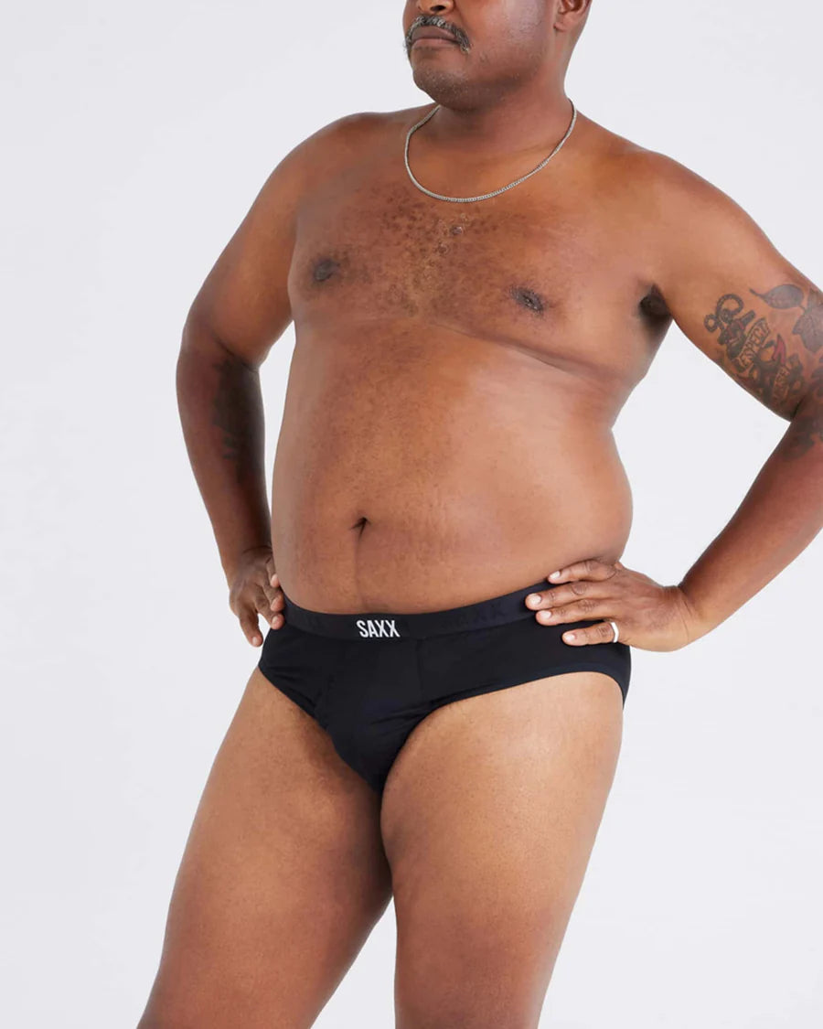 SAXX Ultra Super Soft Men’s Comfort Briefs 3 Pack – Black/Navy/Grey, Classic Ultra 18