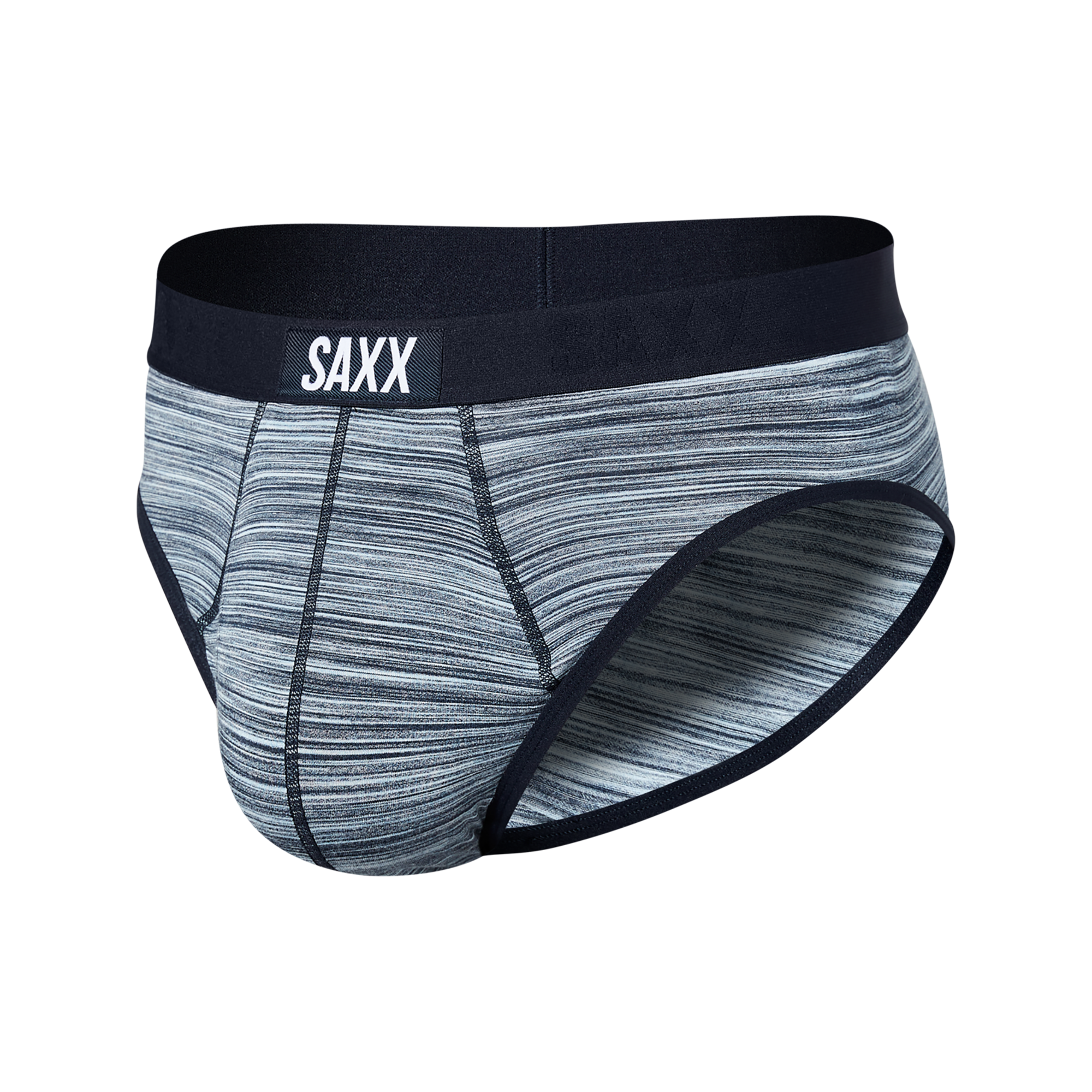Saxx Ultra Super Soft 1 Pack Briefs - Blue / Spacedye Heather