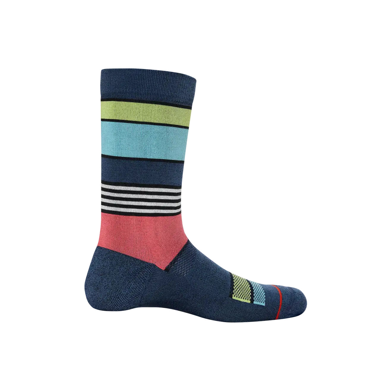 Saxx Whole Pakage 1 Pack Crew Socks - Super Stripes Bright