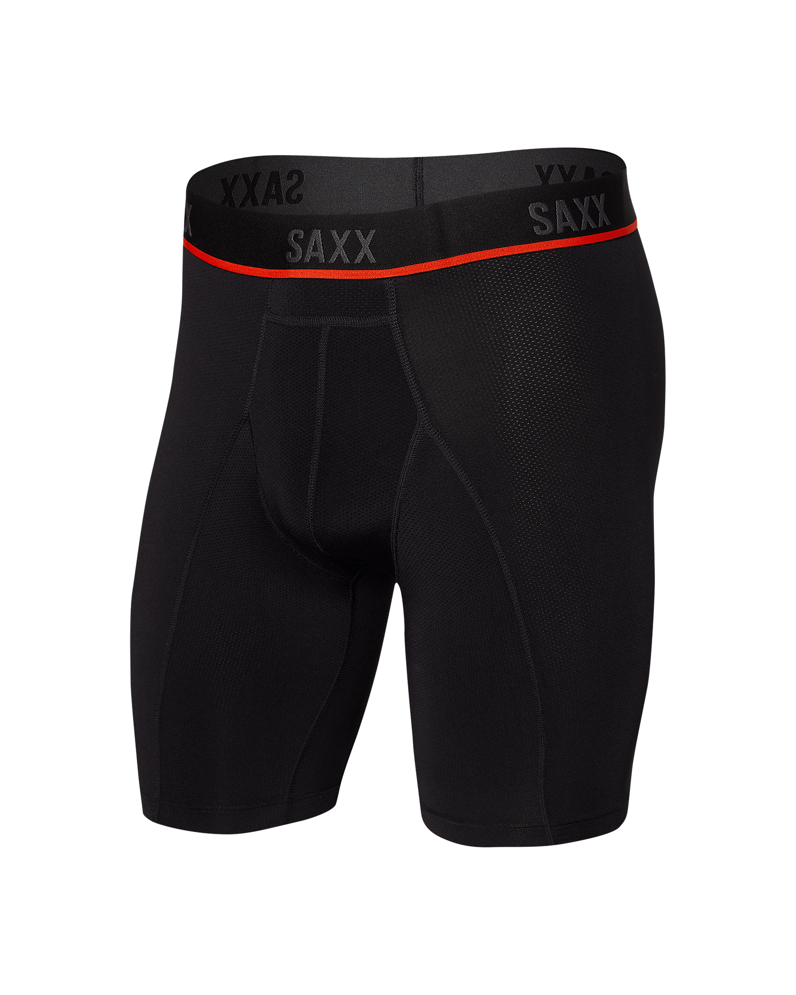 Saxx Underwear Kinetic Light-Compression Mesh Long Leg Boxer Briefs - 8"