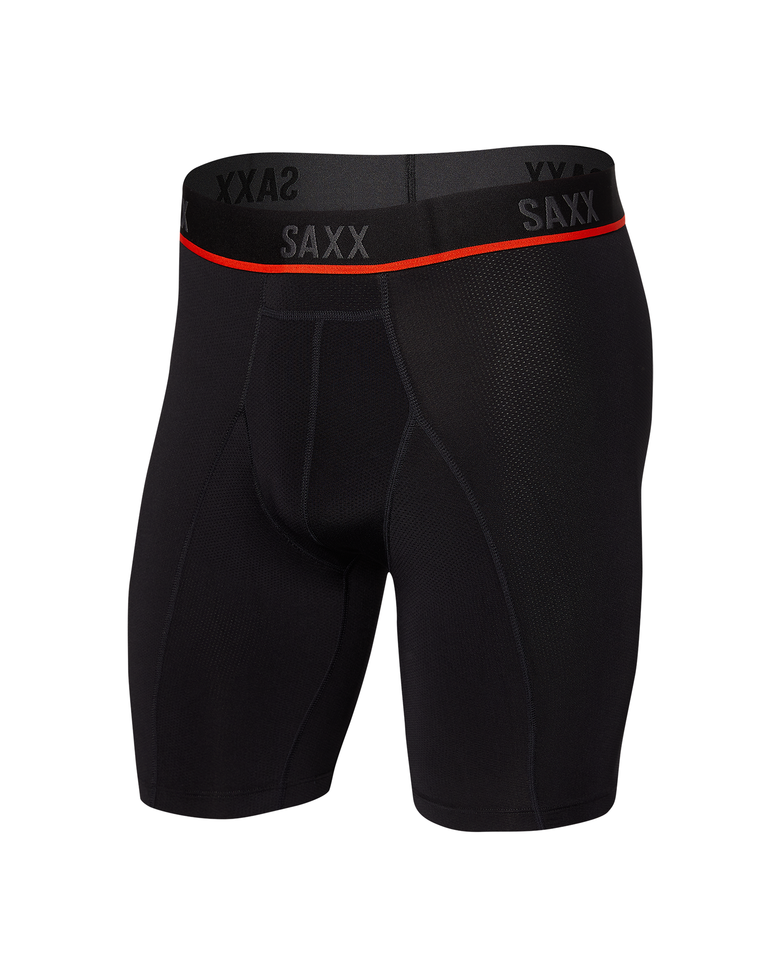 Saxx Underwear Kinetic Light-Compression Mesh Long Leg Boxer Briefs - 8"