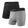 Saxx Underwear Day Tripper 2 Pack Boxer briefs - Black/Grey Heather